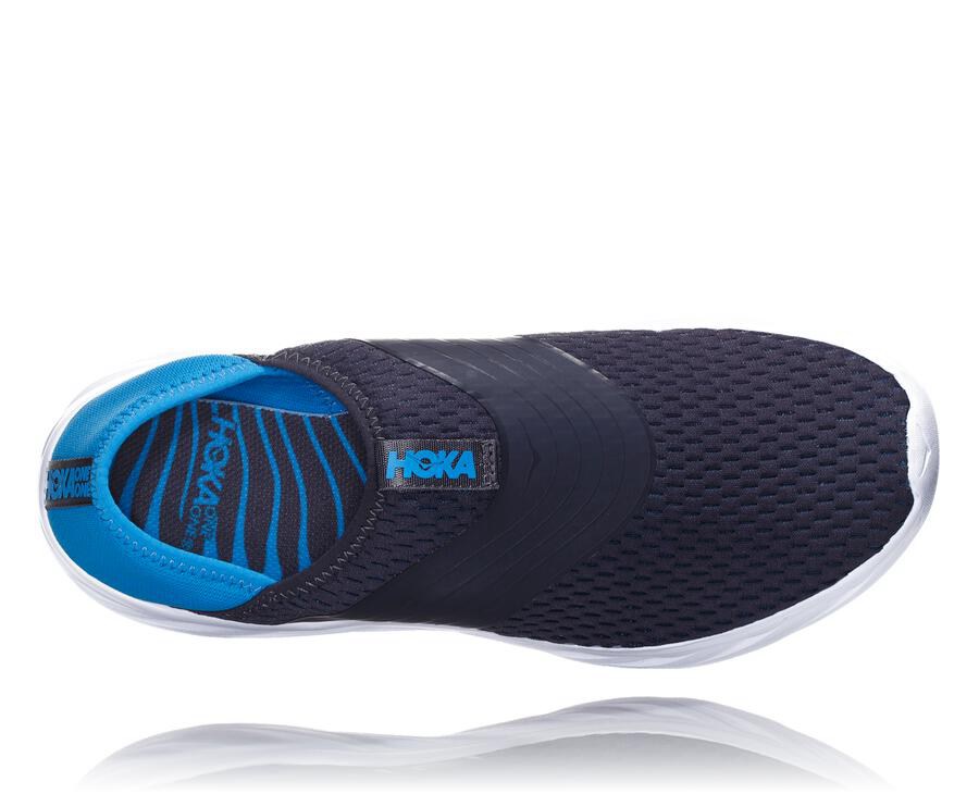 Sandals Mens - Hoka One One Mafate Speed 3 - Navy/White - YLQAHOD-30